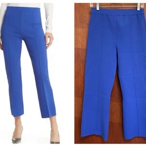 Theory Cropped Flare Pant with Compact Crepe in Lupine Blue size S